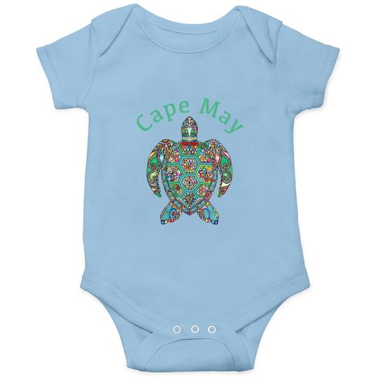 Cape May Baby Bodysuit Tribal Turtle Baby Bodysuit