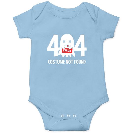 Error 404 Costume Not Found Ghost Halloween Costume Baby Bodysuit