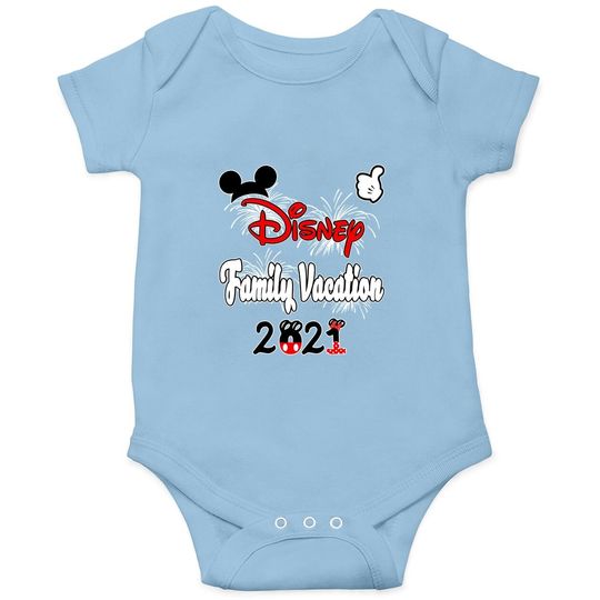 Family 2021 Mickey Minnie Family Vacation Baby Bodysuit Matching Baby Bodysuit