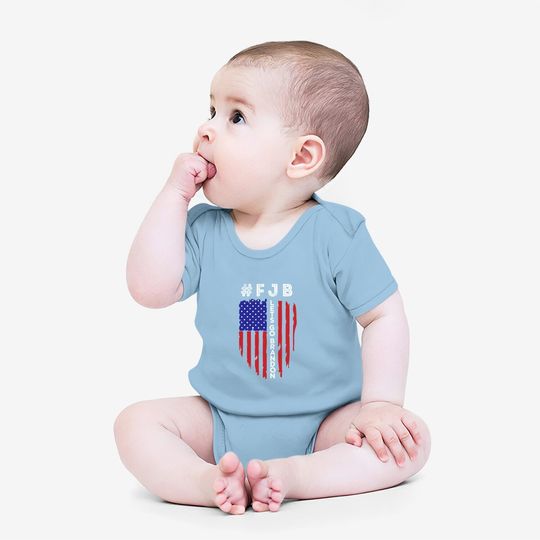 Let's Go Brandon Conservative Anti Liberal Us Flag Baby Bodysuit