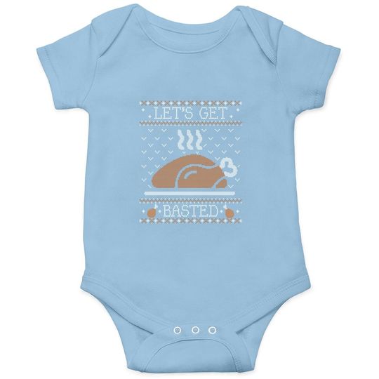 Ugly Thanksgiving Sweater Funny Lets Get Basted Sweatshirt