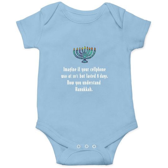 Funny Sarcastic Hanukkah Chanukah Cellphone Quote Gift Baby Bodysuit Baby Bodysuit
