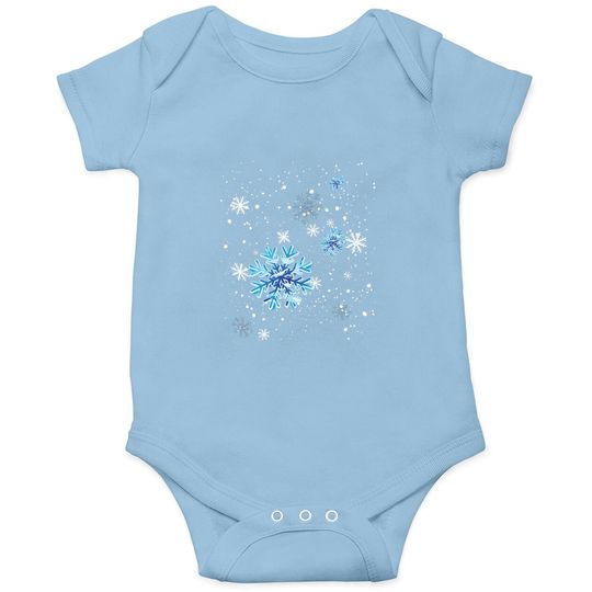 Snowflakes Winter Baby Bodysuit