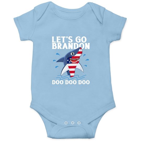 Let's Go Brandon Shark Doo Doo Baby Bodysuit
