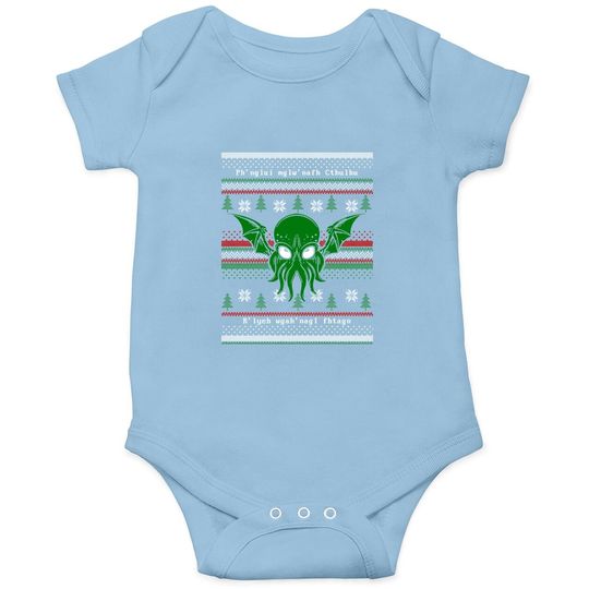 Discover Cthulhu Cultist Christmas Baby Bodysuit
