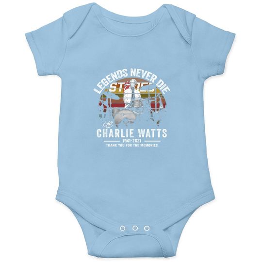 Discover Legends Never Die Charlie Watts Signature Baby Bodysuit