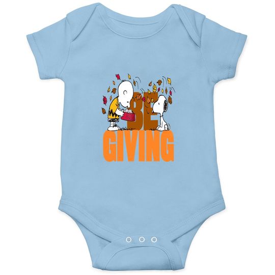 Peanuts Snoopy Charlie Brown Thanksgiving Baby Bodysuit