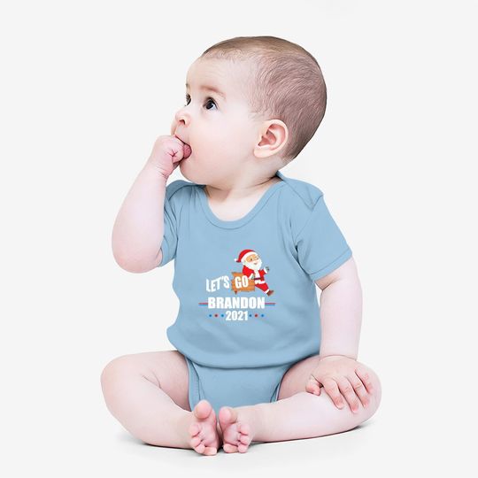 Happy Christmas Santa Let’s Go Brandon 2021 Baby Bodysuit