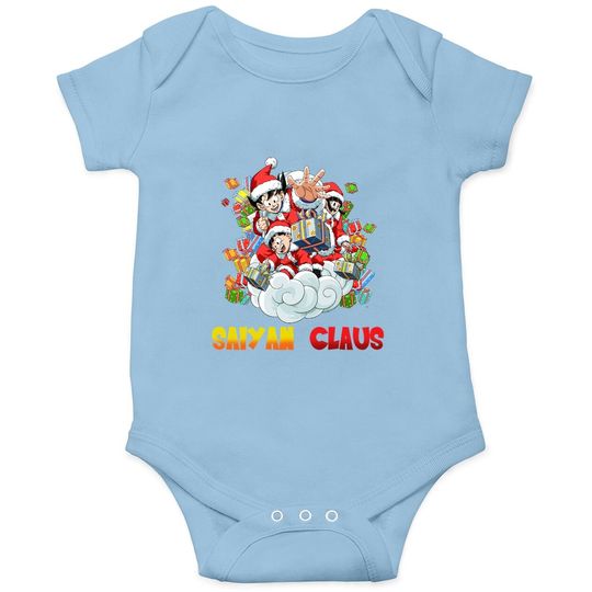 Saiyan Claus Funny Christmas Goku Dragon Ball Baby Bodysuit