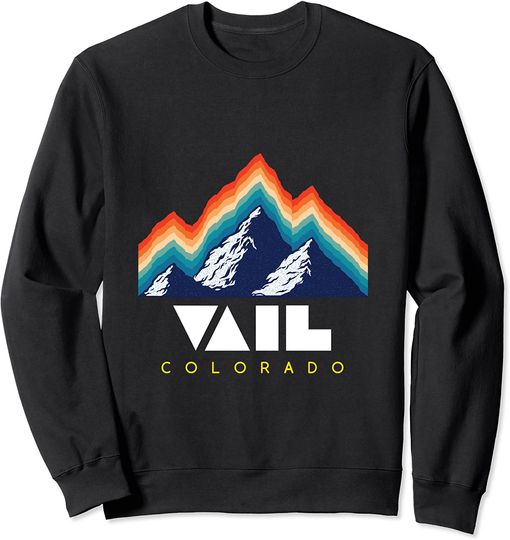Vail Colorado - USA Ski Resort 1980s Retro Sweatshirt