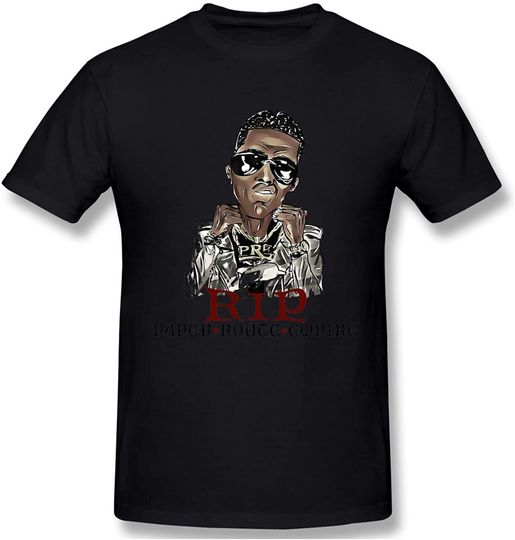 Young Dolph Shirt Men's Black Shirt Casual Fashion Hip Hop Shirts Short-Sleeved Cotton T-Shirt