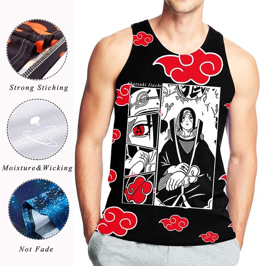 Narutoo Akatsuki Uchiha Itachi 3D Print Tanktop