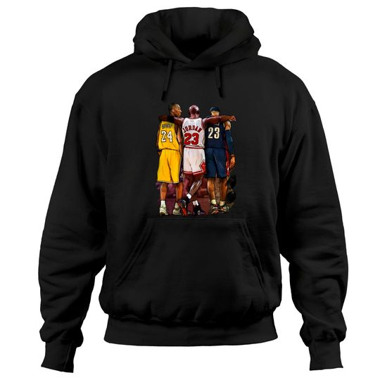 Friends Kobe Bryant Michael Jordan and LeBRon Jame Legends Signature Top Hoodie
