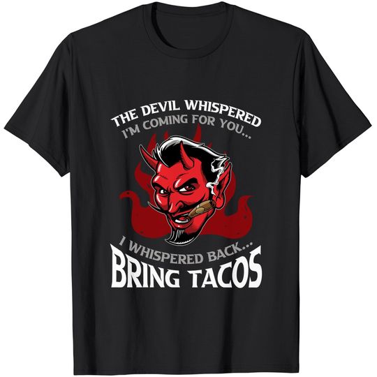 Funny Latin Devil Whispered Bring Tacos Spanish Comida Food Premium T-Shirt