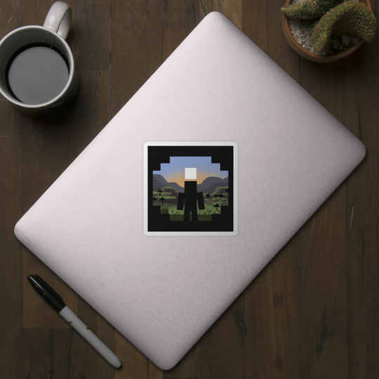 Minecraft Landscape - Minecraft - Sticker