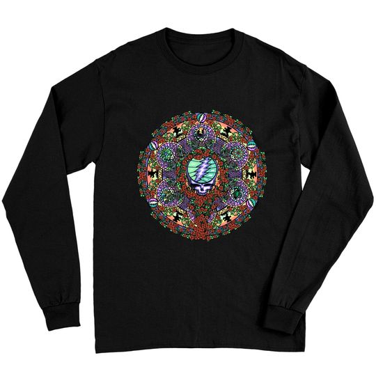 Liquid Blue Grateful Dead Celtic Mandala White Long Sleeves