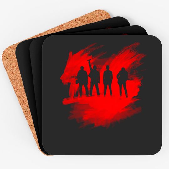 U2 Paint Silhouette Coasters