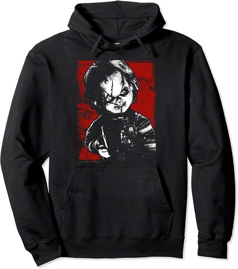 Child's Play Chucky Distressed Portrait Pullover Hoodie