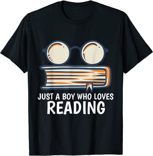Cute Nerd T-shirt Just A Boy Who Loves Reading