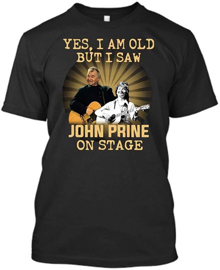 John Prine Black Unisex, Vintage T-Shirt