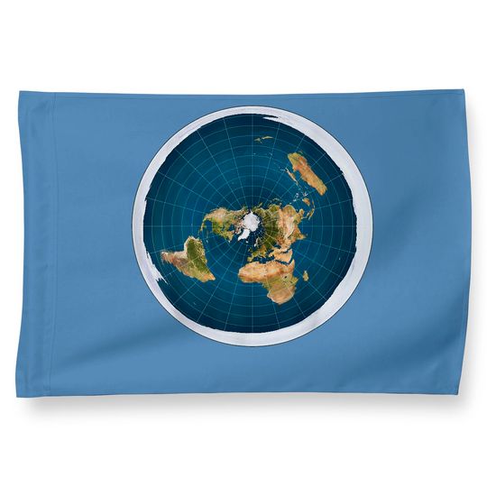 Map Of The Flat Earth House Flag