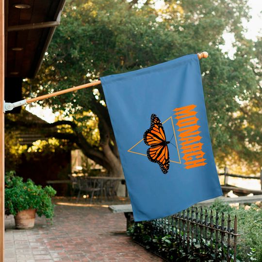 Monarch Butterfly Butterflies House Flag