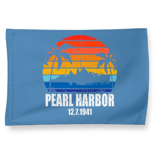 Vintage Pearl Harbor Sunset 80th Anniversary House Flag