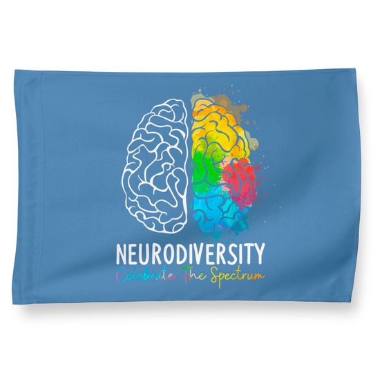 Neurodiversity House Flag Autism Spectrum Rainbow Brain House Flag