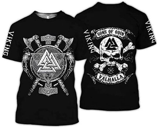 Viking T-Shirt Top Novelty 3D Printed