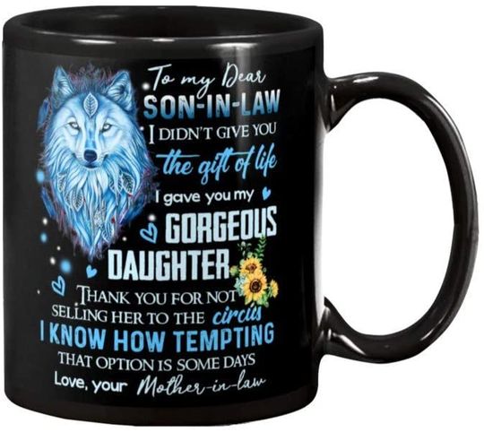 Personalized To My Son In Law Coffee Mug