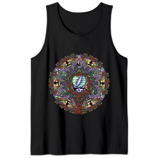 Liquid Blue Grateful Dead Celtic Mandala White Tank Top