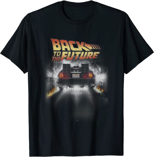 Back To The Future Vintage Delorean Peel Out T-Shirt