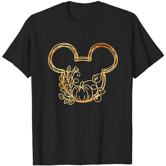 Discover Fall Pumpkin Custom Shirt Add Any Text Shirts Mickey Shirt For Women Autumn Halloween Partying Thanksgiving