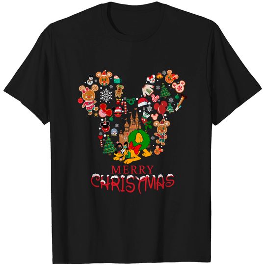 Christmas Disney Merry Christmas Pluto T-Shirts