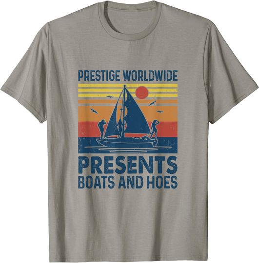Prestige Worldwide T-shirt Retro Vintage Boats And Hoes