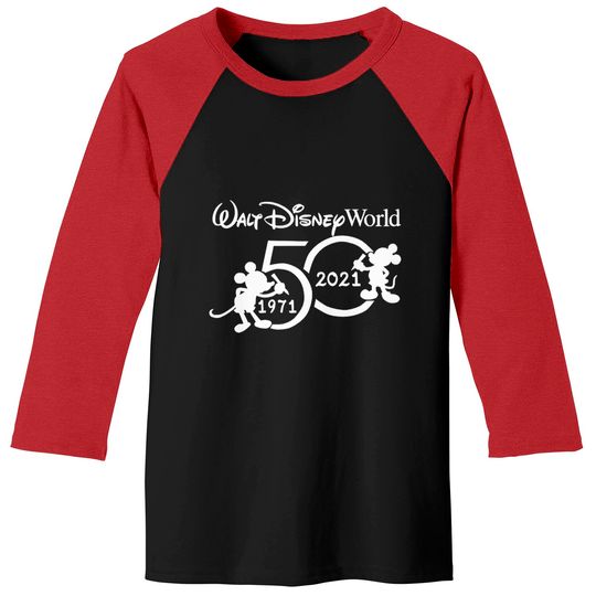 Disney Magic Kingdom 50th Anniversary Mickey Minnie Family Baseball Tee