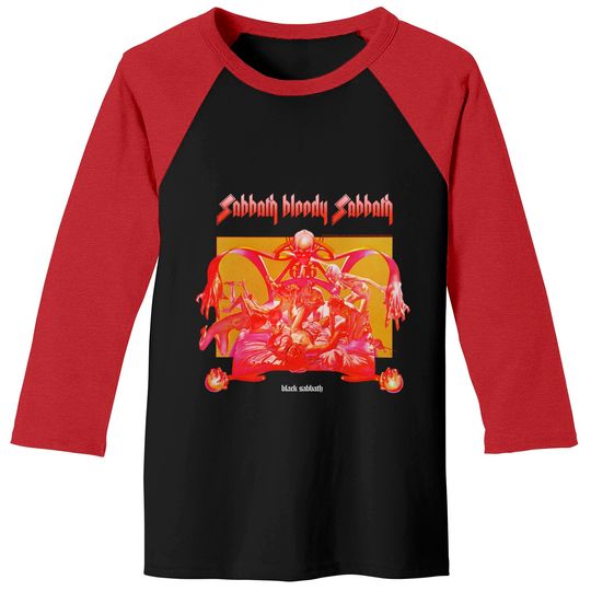 Black Sabbath Official Sabbath Bloody Sabbath Bright Baseball Tee