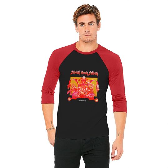 Black Sabbath Official Sabbath Bloody Sabbath Bright Baseball Tee