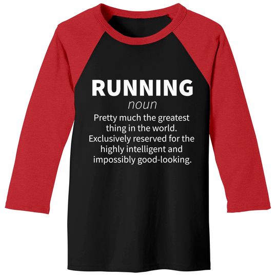 Cool Running Quotes Baseball Tee  Funny Definition Funny 5k Marathon Runner
