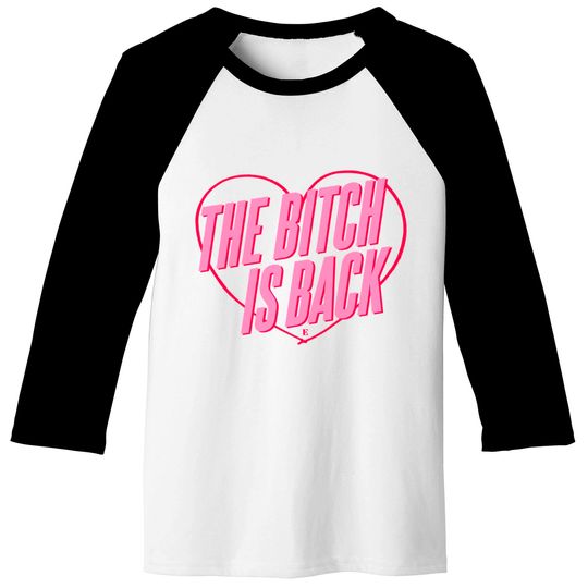 Elton John  The Bitch Is Back Heart Baseball Tee
