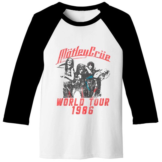 Motley Crue World Tour 86 Baseball Tee