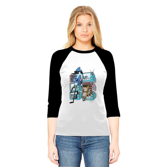 Cartoon Baseball Tee Regular Show Mordecai And Rigby Tv Too Cool
