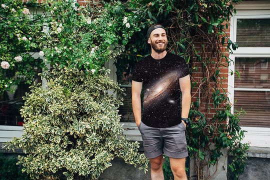 Galaxy Shirt Men Space Universe Short Sleeve Nebula Tshirts 3D Tee