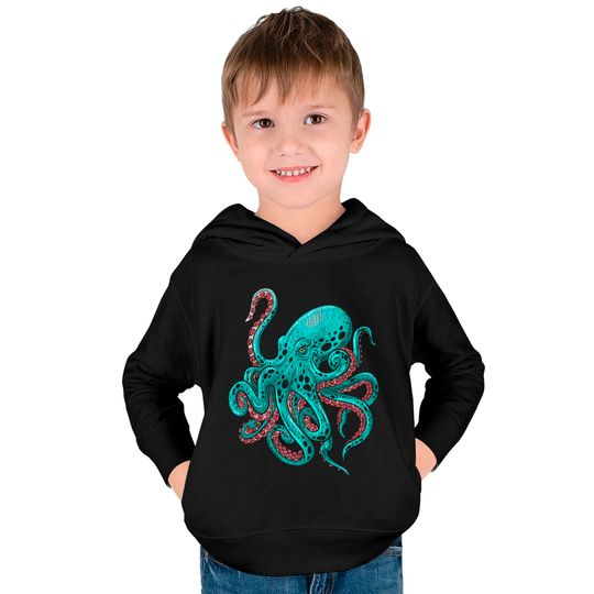 Kraken Octopus Kids Pullover Hoodie