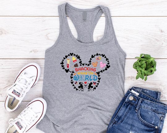 Snacking Around the World Tank Top, Disney Tank, Magic Kingdom Tank,