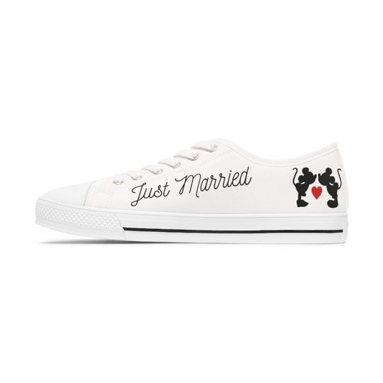 Just Married Disney Women's Low Top Sneakers