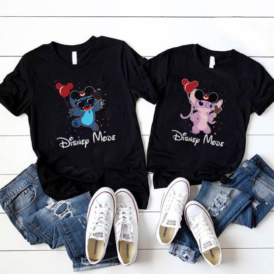 Stitch & Angel Shirts, Disney Vacation Shirts, Couple Matching Shirts