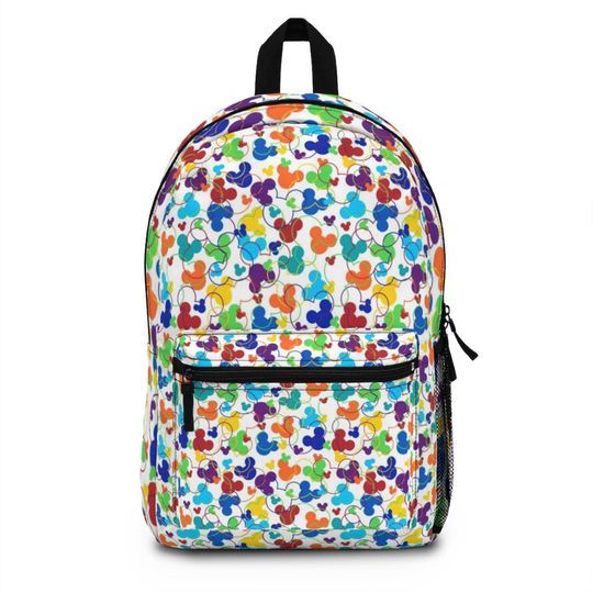 Rainbow Mickey Confetti - Disney Backpack - School Backpack - Bookbag