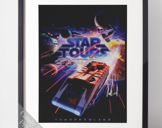 Star Tours Print - Tomorrowland, Disney Poster, Disney Print, Disney Ride Poster