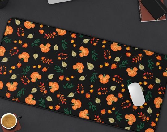 Disney Pumpkin Desk Mat, Halloween Desk Mat, Disney Desk Pad, Disney Mousepad